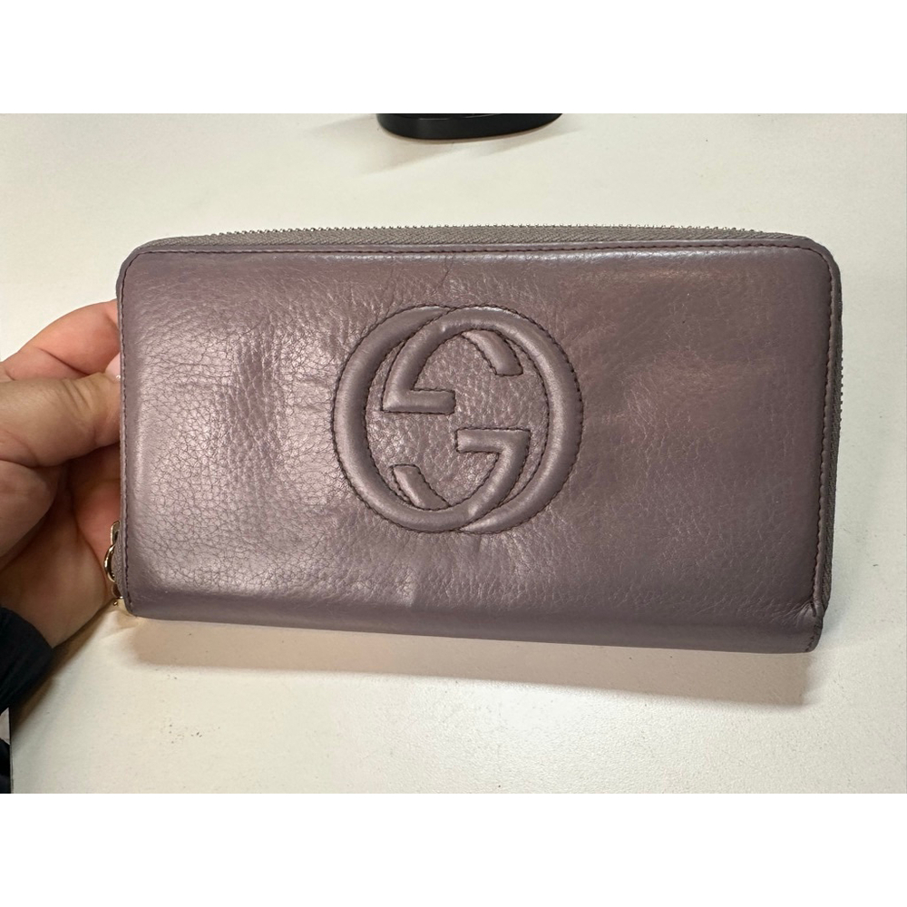 Gucci Zip Around Wallet Purple/Gray One Size - Picture 2 of 8